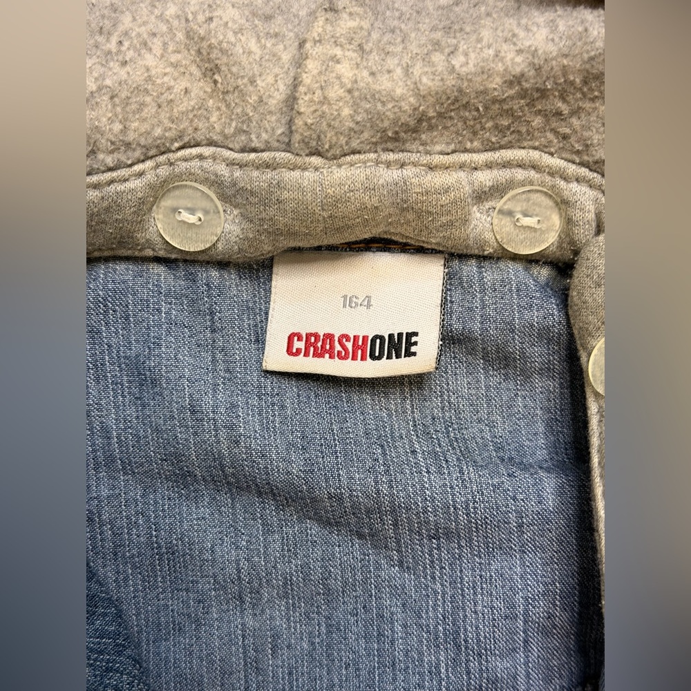 Stylish Kids Denim Jacket with Tan Hood - Picture 5 of 5